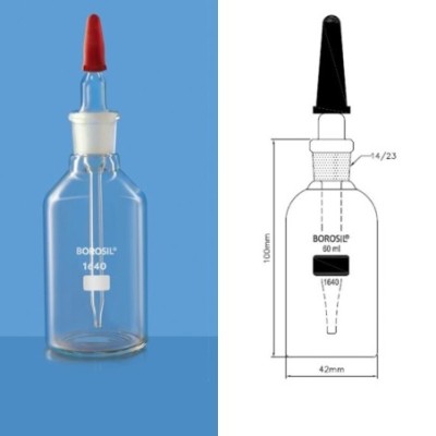 Borosil 60ml Dropping Bottle With Glass Dropper 1640013 image-1