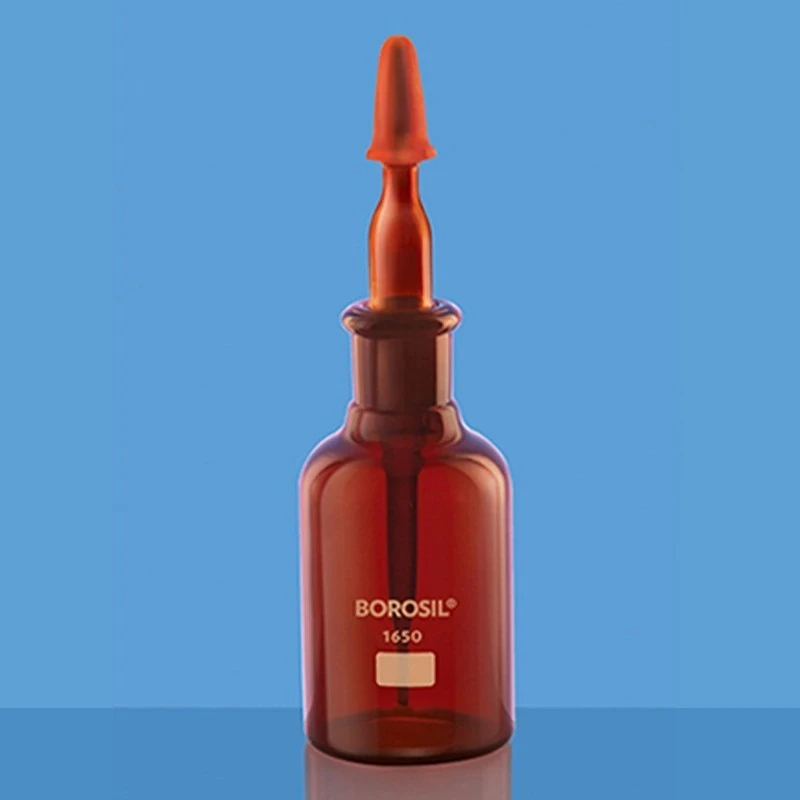  Borosil 125ml Amber Dropping Bottle With Dropper 1650017 image-2