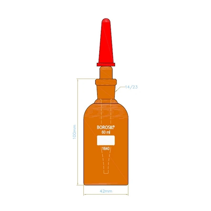  Borosil 250ml Amber Dropping Bottle With Dropper 1650021 image-3