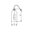  Borosil 500ml P-Squeeze Type LDPE Wash Bottle 166024 image-3