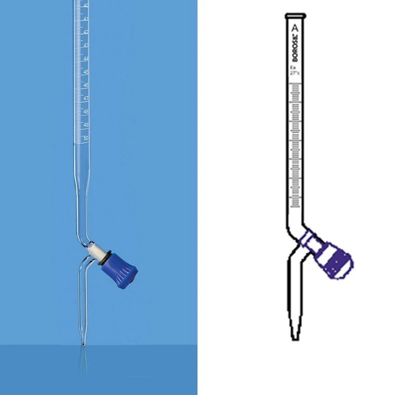 Borosil 25ml Burette Boroflo Stopcock Class A 2121009 image-1