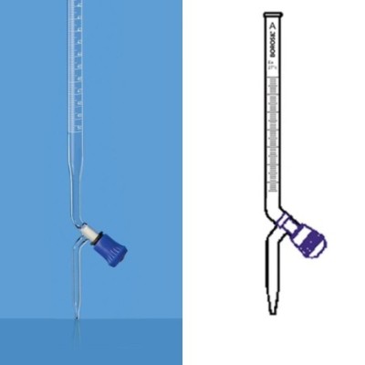 Borosil 25ml Burette Boroflo Stopcock Class A 2121U09 image-1