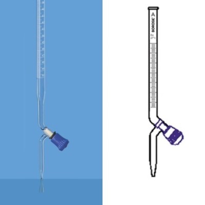 Borosil 100ml Burette Boroflo Stopcock Class B 2122016 image-1