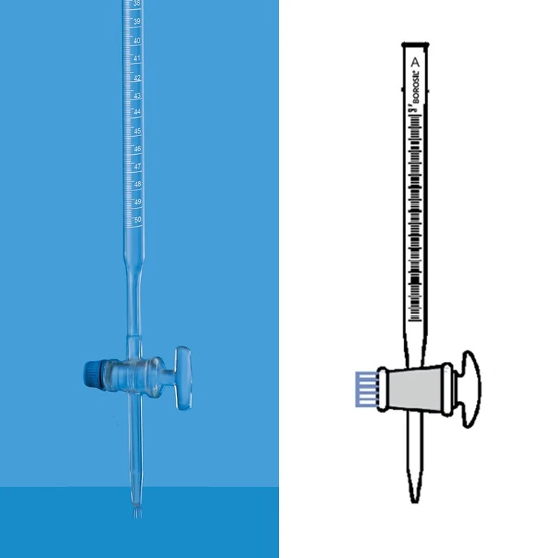 Borosil 25ml Glass Burette Class B With Stopcock 2124009 image-1