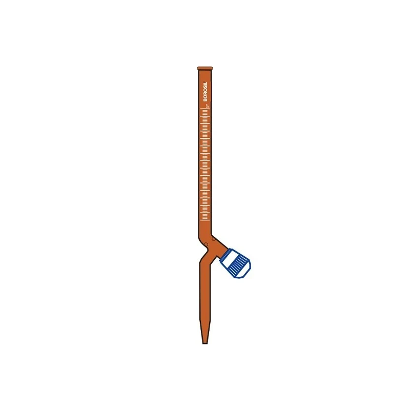  Borosil 25ml Amber Burette Class A Boroflo 2131009 image-3
