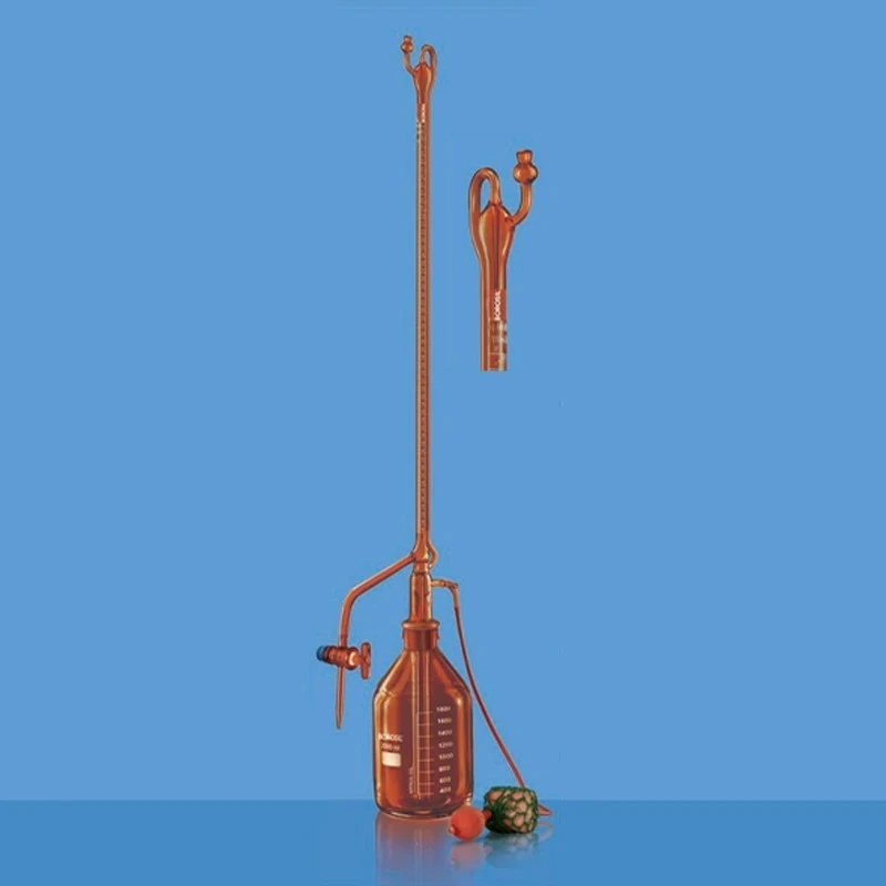  Borosil 10ml Amber Auto Burette Class A 2149A06 image-2