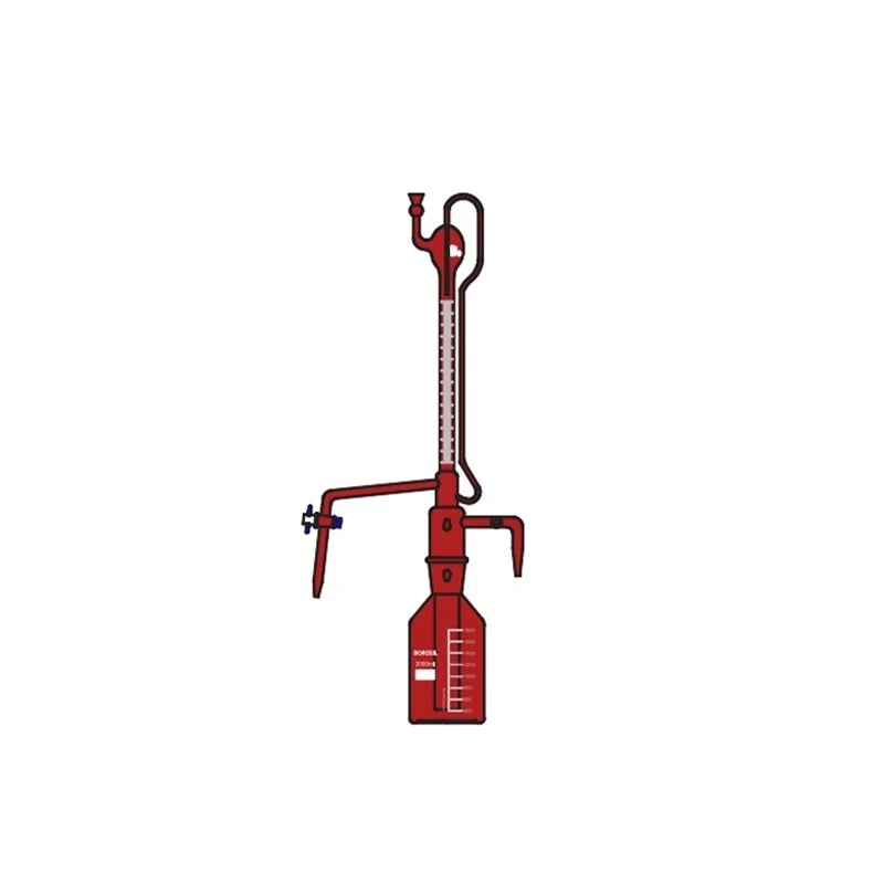  Borosil 50ml Amber Auto Burette PTFE Stopcock 2153A12 image-3