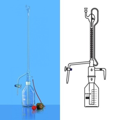 Borosil 25ml Auto Burette Boroflo Stopcock 2155009 image-1