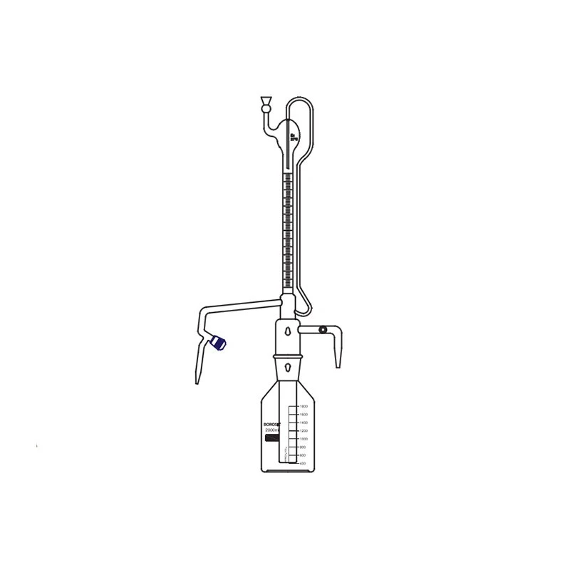  Borosil 10ml Auto Burette Boroflo Stopcock Class B 2156006 image-3