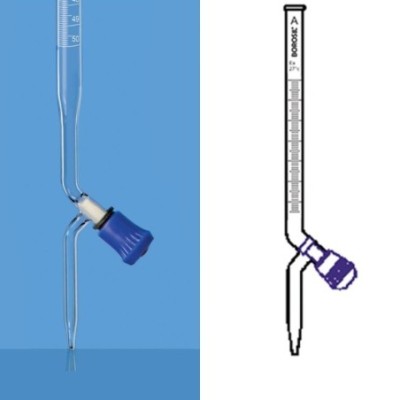 Borosil 10ml NABL Burette Boroflo Stopcock 2000006 image-1