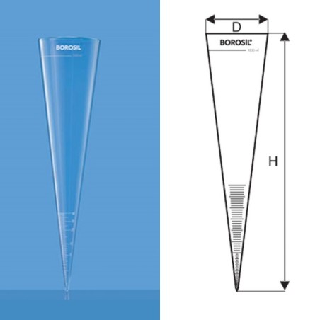 Borosil 454 mm Imhoff Cone Sharp Tip 2160094 image-1