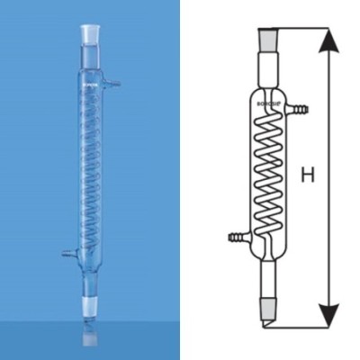 Borosil 400mm Graham Coiled Condenser Drip Tip 2560A92 image-1