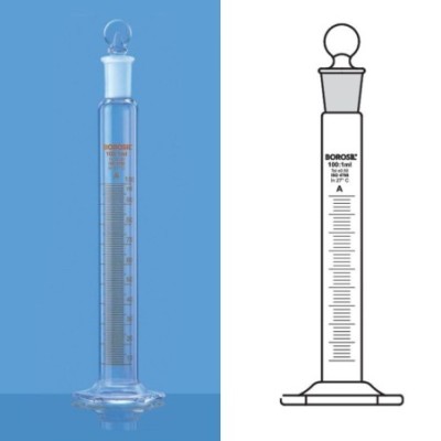 Borosil 500ml Cylinder Class A Hexagonal Base 2981024 image-1