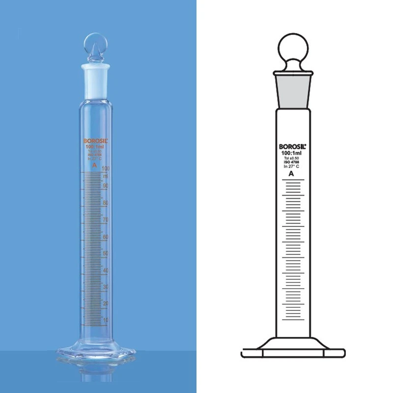 Borosil 250ml USP Cylinder Class A Hexagonal Base 2983021 image-1