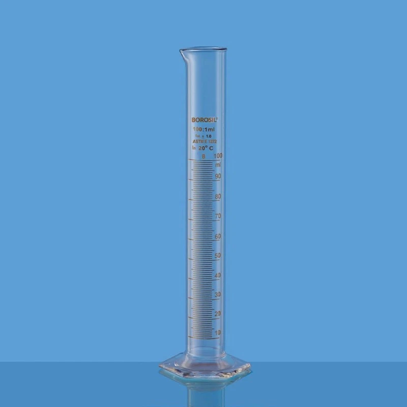  Borosil 1000ml ASTM Cylinder Class B Hexagonal Base Pour 3027029 image-2