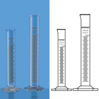 Borosil 100ml & 250ml Tapped Density Cylinder 3032041 image-1