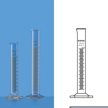 Borosil 100 ml Tapped Density Cylinder 3033016 image-1