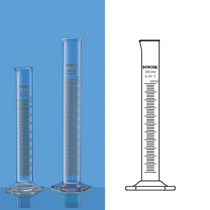 Borosil 250 ml Tapped Density Cylinder 3034021 image-1