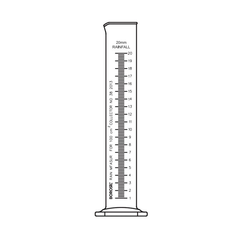  Borosil 20mm Rain Measure Cylinder Round Base 3070098 image-3