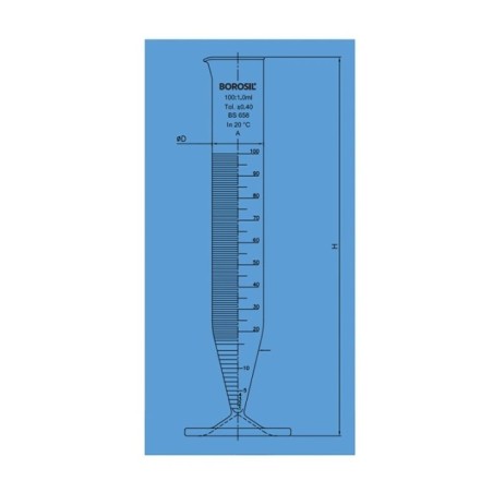 Borosil 100ml Crow Cylinder Class A 3041016 image-1