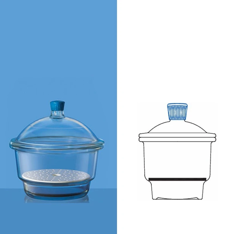 Borosil 200mm Desiccator Set With Cover & Porcelain Plate 3082043 image-1