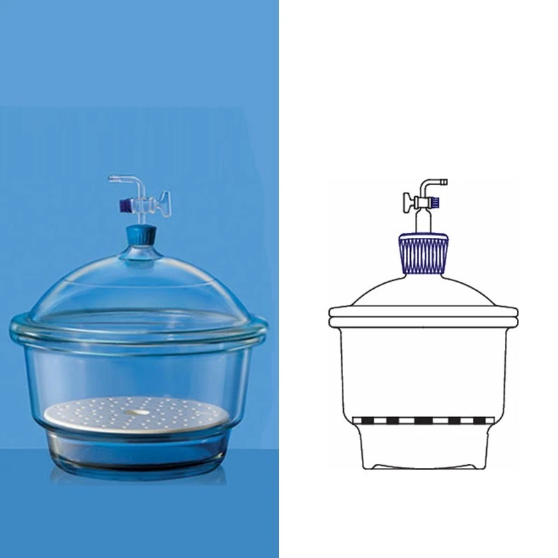 Borosil 100mm Vacuum Desiccator Set With Cover & Plate 3083041 image-1