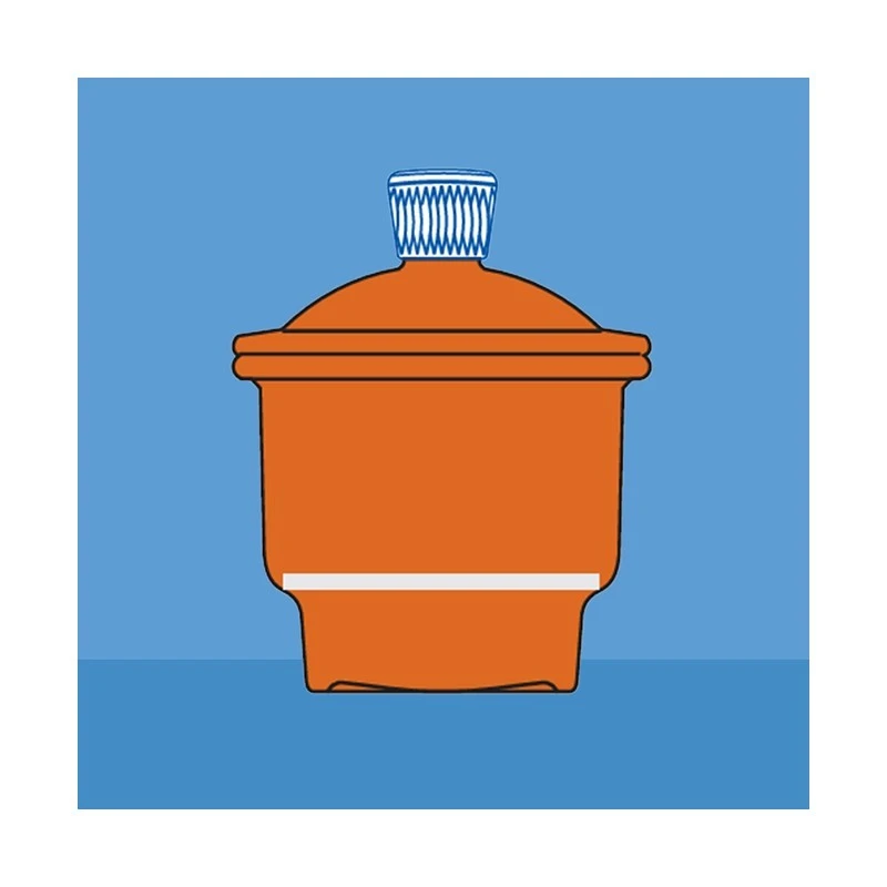 Borosil 100mm Amber Desiccator Set With Cover & Plate 3084041 image-1