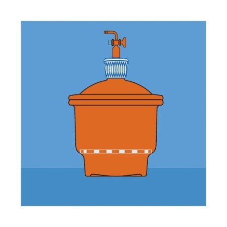 Borosil 100mm Amber Vacuum Desiccator With Cover 3085041 image-1