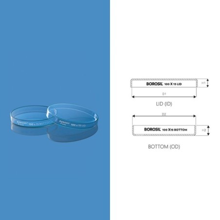 Borosil 100x20mm S-Line Petri Dishes 3165A77 image-1