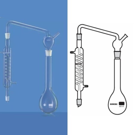 Borosil 500ml Distilling Apparatus Graham Condenser 3340024 image-1