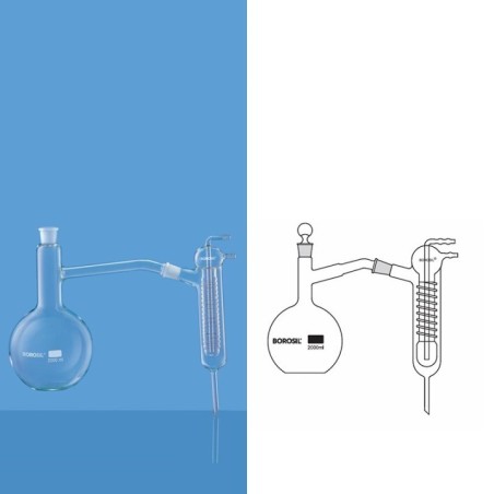 Borosil 2000ml Distilling Apparatus Friedrichs Condenser 3380030 image-1