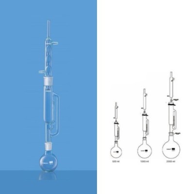 Borosil 200ml Soxhlet Extraction Apparatus Set 3840020 image-1