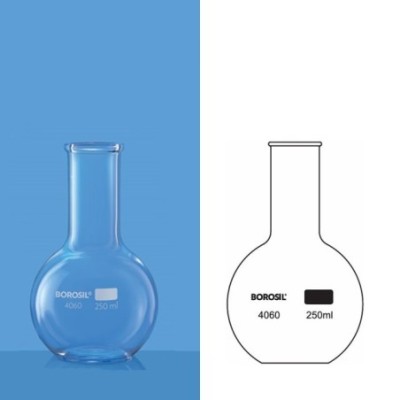 Borosil 50ml Narrow Mouth Flat Bottom Flask 4060012 image-1