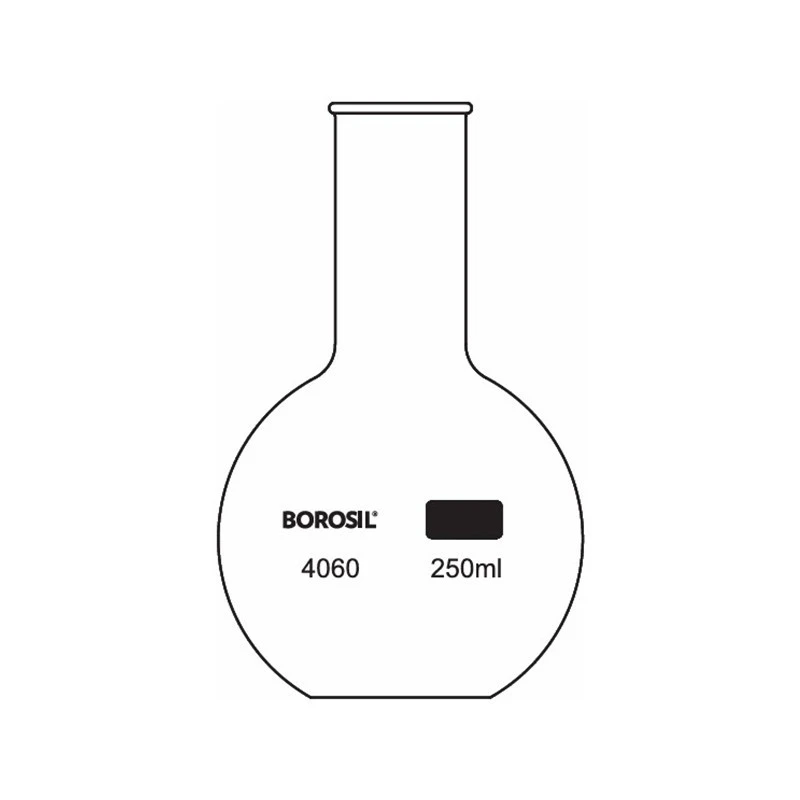  Borosil 300ml Narrow Mouth Flat Bottom Flask 4060022 image-3