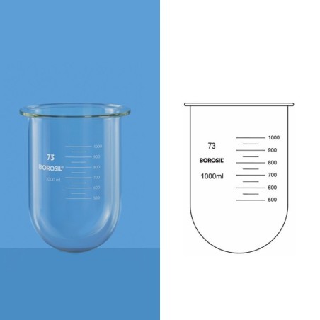 Borosil 1000ml Dissolution E-Flask USP 4265029 image-1