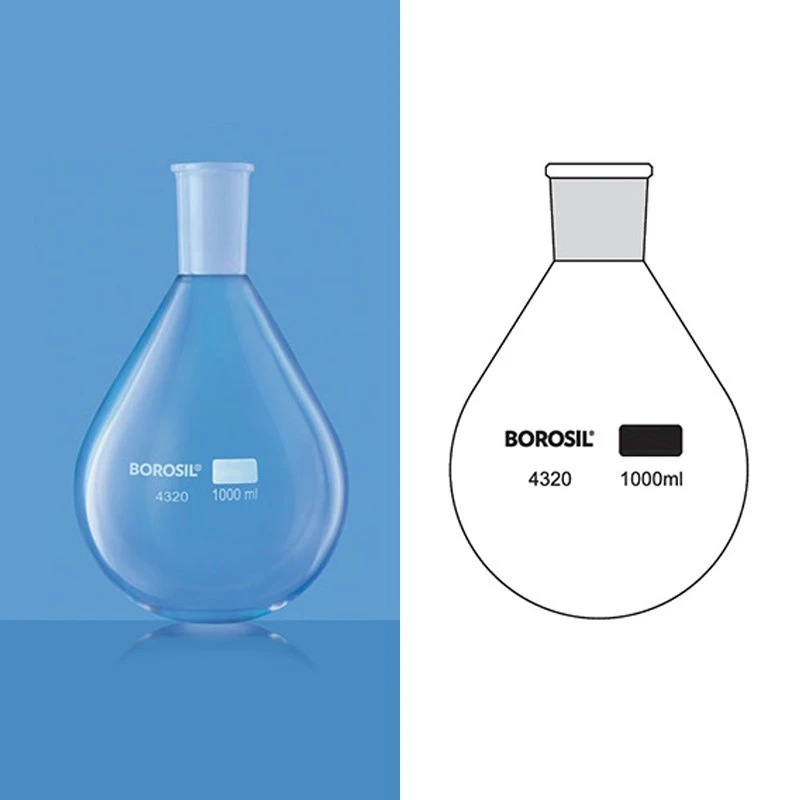 Borosil 250ml Rotary Evaporator Flask With I/C Joint 4320021 image-1