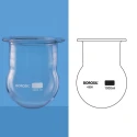 Borosil 1000ml Wide Mouth Reaction Vessel Flask 4330029 image-1