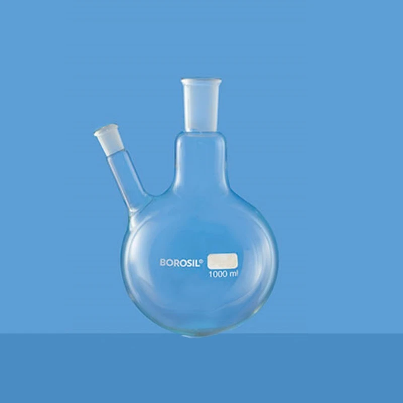  Borosil 1000ml 2-Neck Round Bottom Flask Angular 4381B29 image-2