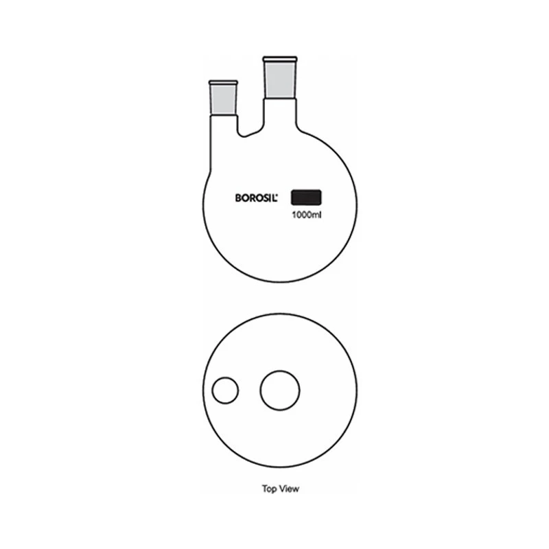  Borosil 250ml 2-Neck Round Bottom Flask Parallel 4382B21 image-3