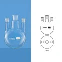 Borosil 250ml 3-Neck Round Bottom Flask Parallel 4384C21 image-1