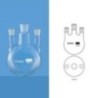 Borosil 4384A31 - 3000 ml 3 Necks Round Bottom Flask, Parallel