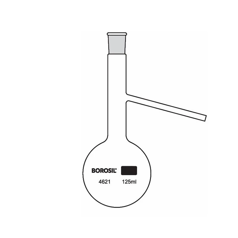  Borosil 125ml Distilling Flask With I/C Joint 4621017 image-3