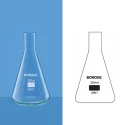 Borosil 250ml Erlenmeyer Flask Long Neck No Rim 4981021 image-1