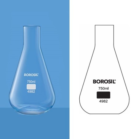 Borosil 750ml Erlenmeyer Flask No Rim 4982027 image-1