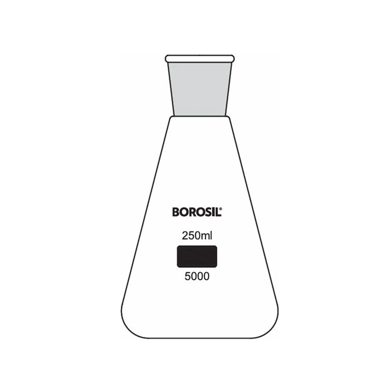  Borosil 100ml Erlenmeyer Flask Narrow Mouth I/C Joint 5000016 image-3