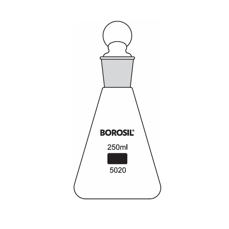  Borosil 50ml Erlenmeyer Flask I/C Joint Stopper 5020012 image-3