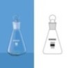 Borosil 5020029 - 1000 ml Narrow Mouth Erlenmeyer (Conical) Flask, With I/C Joint & Glass Stopper