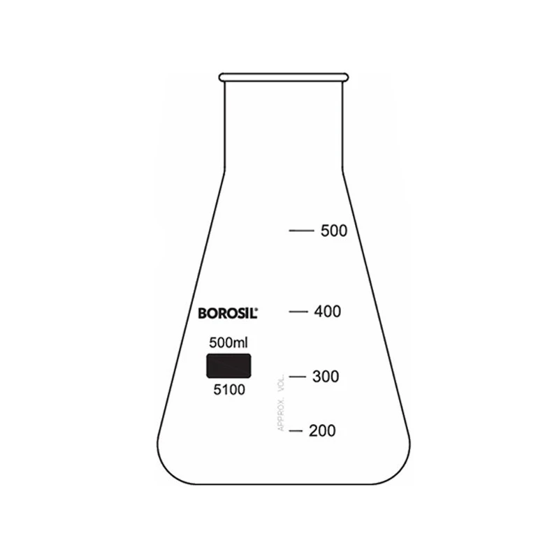  Borosil 250ml Wide Mouth Erlenmeyer Flask 5100021 image-3
