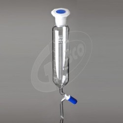 dropping-funnels-cylindrical-graduated-with-screw-type-ptfe-needle-valve-stopcock-and-interchangeable-stopper-plain-stem-8771