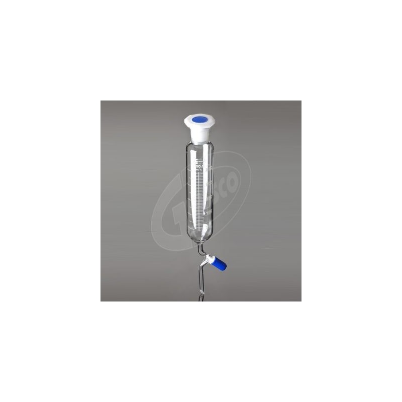 dropping-funnels-cylindrical-graduated-with-screw-type-ptfe-needle-valve-stopcock-and-interchangeable-stopper-plain-stem-8771